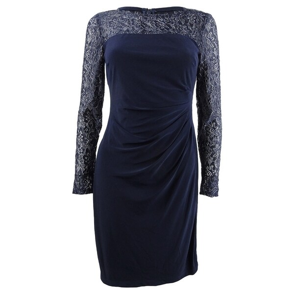 navy metallic dress