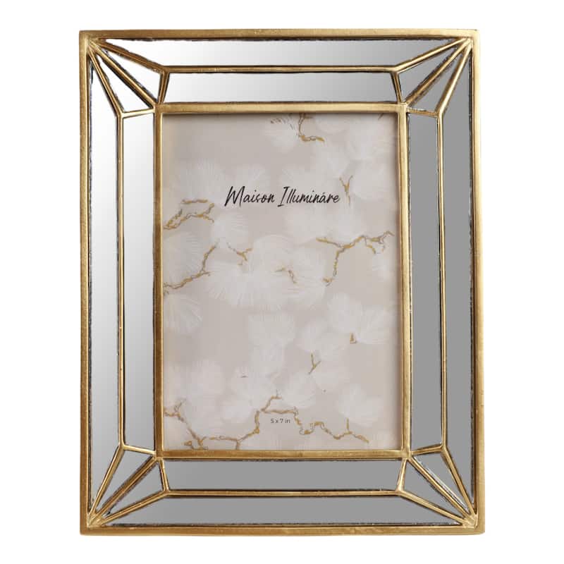 Polyresin Decorative Geometric Border Photo Frame Modern Accent Design