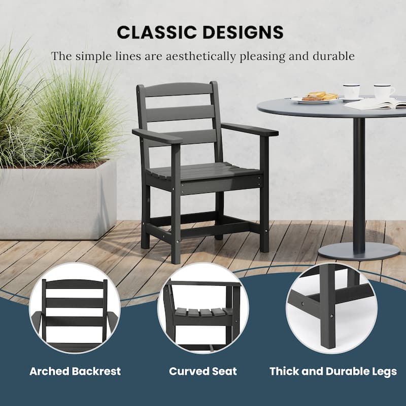 Polytrends Shoreside Patio Dining Arm Chair