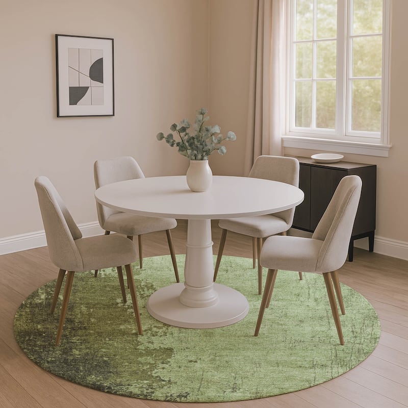 Premium Washable Super Soft Mayfield Rug - Aloe - 8' x 8'