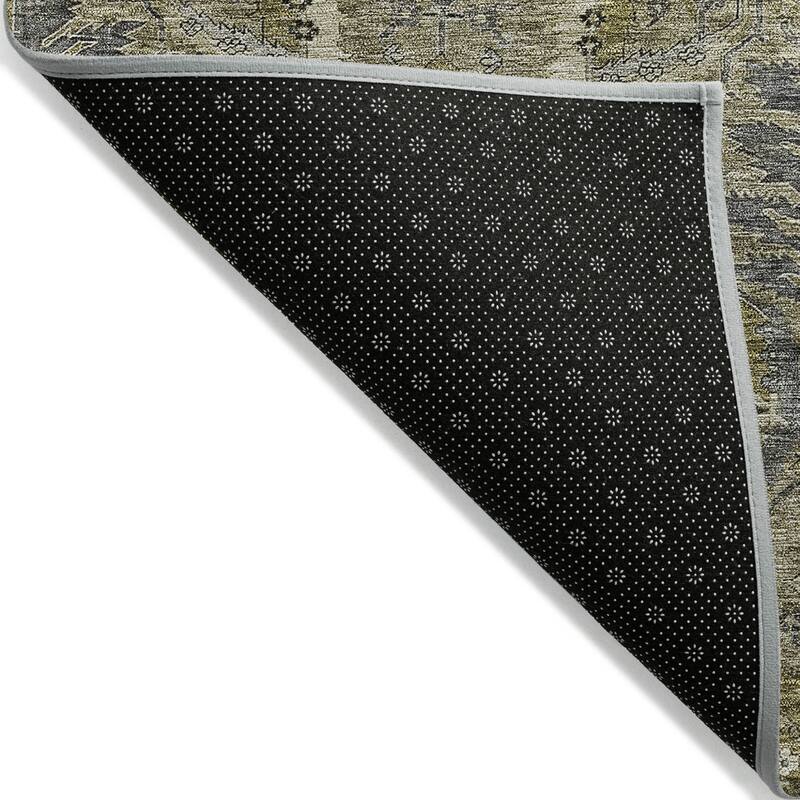 HomeRoots Damask Transitional Rectangle Outdoor Rug