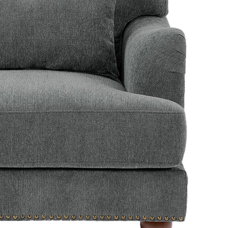 2 Piece Mid-Century Modern Oversized Accent Armchair Upholstered Chair