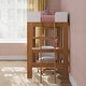 preview thumbnail 9 of 27, Max and Lily Mid-Century Modern Twin Loft Bed with Desk and Bookshelf
