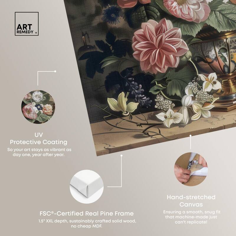 Classical Dream Vase II Canvas by Art Remedy, Gallery Wrapped