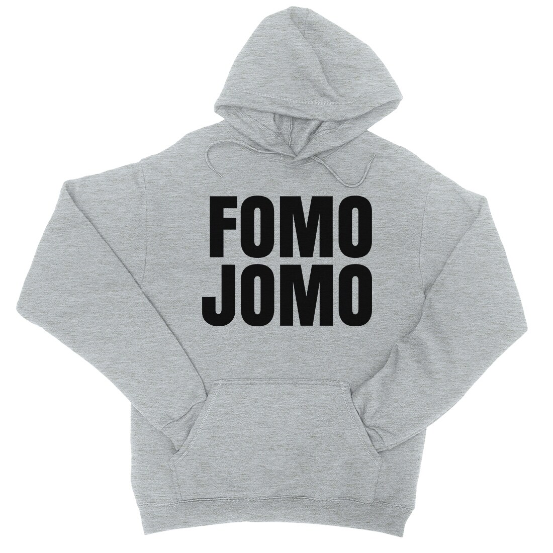 Shop 365 Printing Fomo Jomo Hoodie Womens Grey Funny Saying Hooded