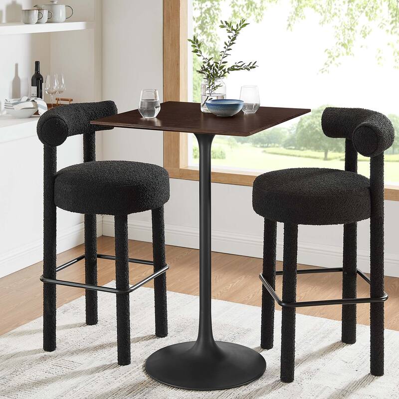 Lippa 28" Square Wood Bar Table