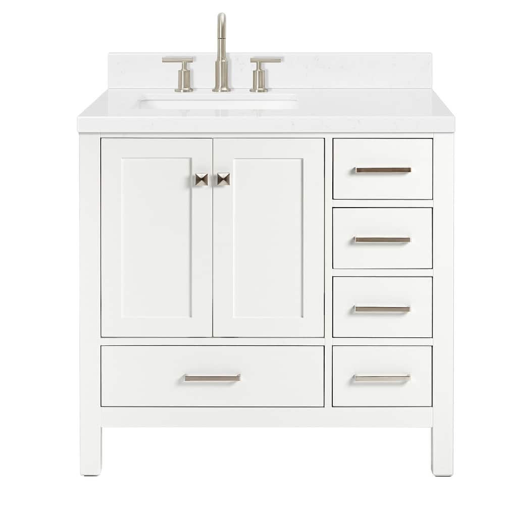 Ariel A036SLCQRVO Cambridge 36" Free Standing Single Basin Vanity Set