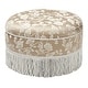 preview thumbnail 58 of 90, Yolanda 25" Tufted Round Footstool Ottoman with Rope Fringe
