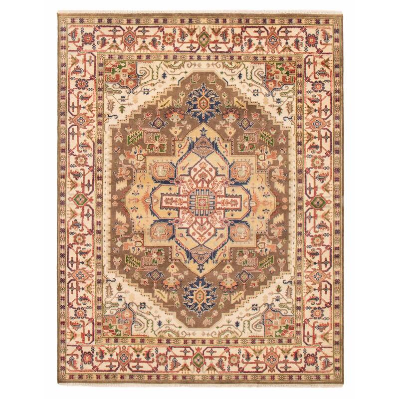 ECARPETGALLERY Hand-knotted Serapi Heritage Brown Wool Rug - 7'11 x 10'4 - Brown - 7'11 x 10'4
