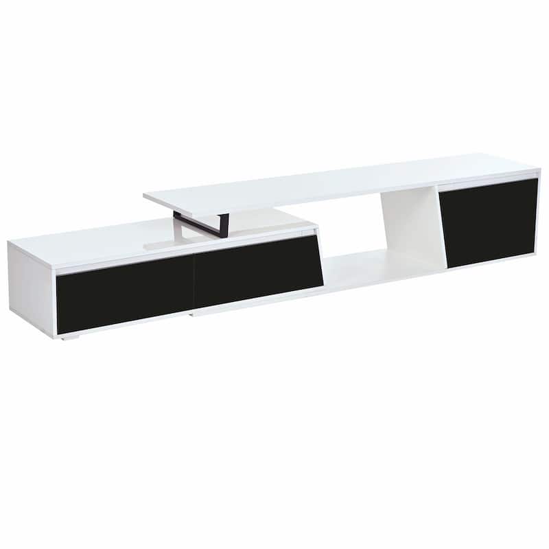 Modern Rectangle TV Stand with Drawers and Cabinet