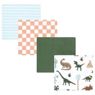 Hudson Baby Boys Cotton Flannel Receiving Blankets, Retro Dinosaur, One Size - Retro Dinosaur - One Size