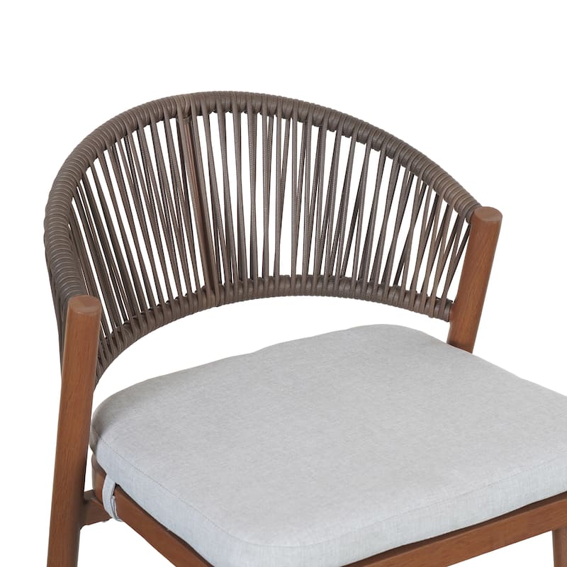 Christopher Knight Home - Beverly Outdoor Counter Stools with Scallop Backrest (Set of 4) - Aluminum