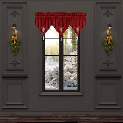 J. Queen New York Noelle Christmas Window Ascot Valance