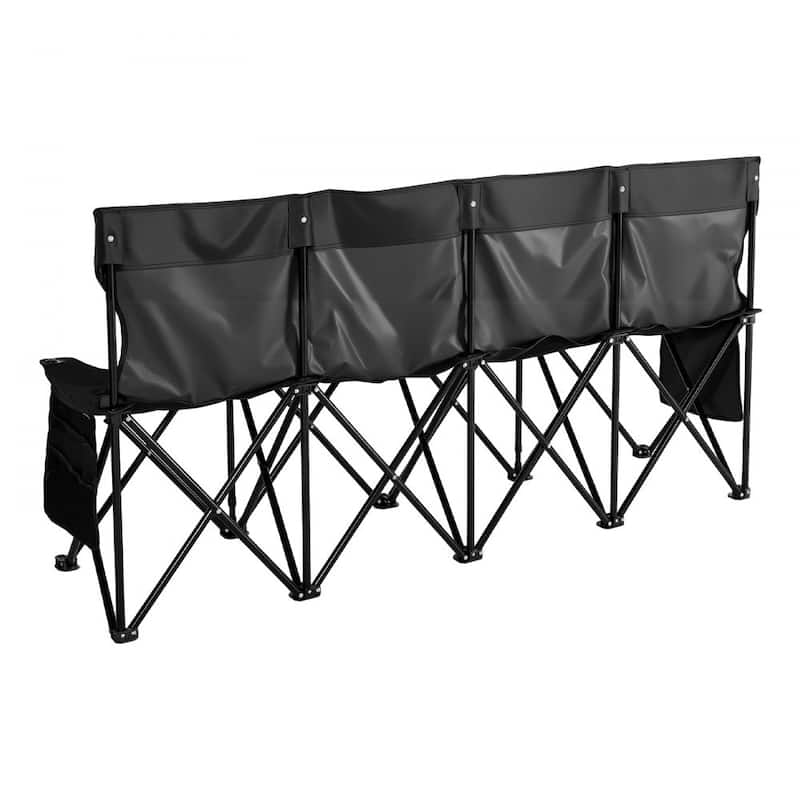 Foldable Team Bench with 600D Oxford Fabric Sturdy Iron Frame for Sports and Outdoor Use