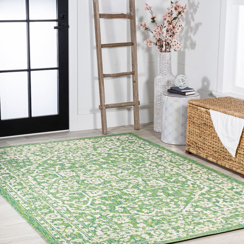JONATHAN Y Medallion Textured Weave Indoor/Outdoor Area Rug