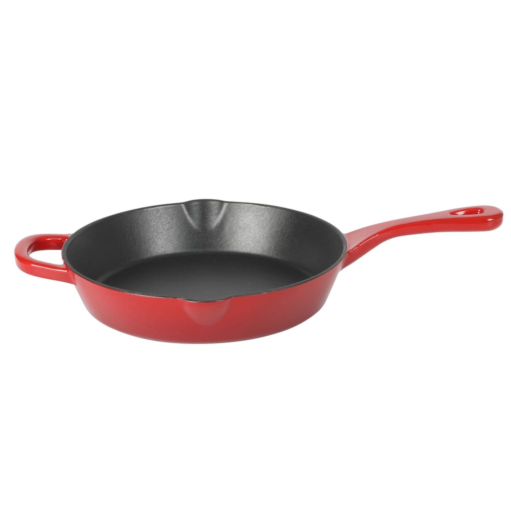 Crock-Pot 10 Inch Enamel Cast Iron Skillet - Gradient Red