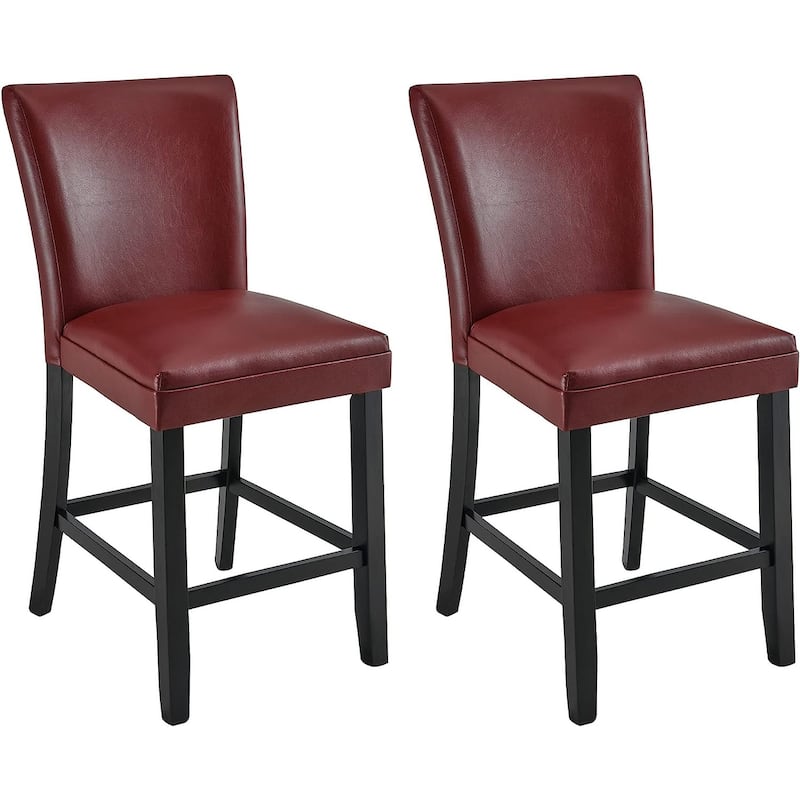 Bar Stools Faux Leather Upholstered Chairs Dining Chairs