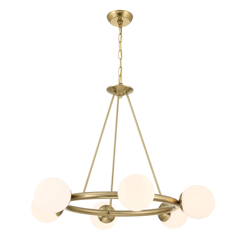 6 Light Gold Chandelier