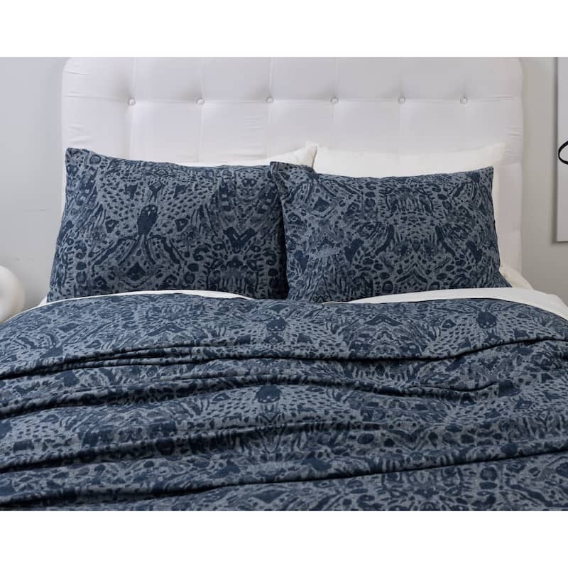 Ramira Sham, Steel Blue - Steel Blue - Euro Sham