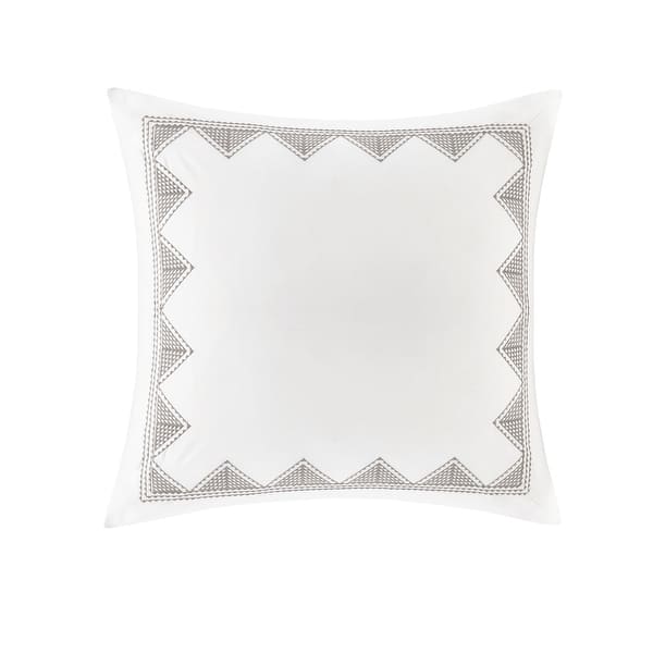 slide 2 of 13, INK+IVY Isla Cotton Embroidered Euro Sham White