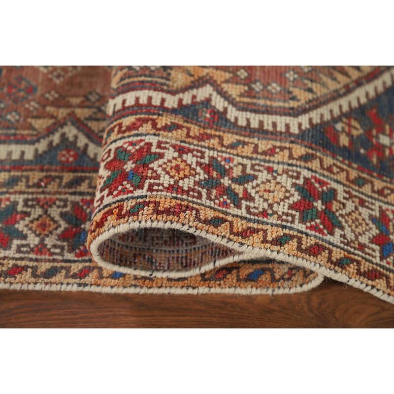 Tribal Bakhtiari Vintage Persian Area Rug Hand-Knotted Wool Carpet - 5'1" x 9'11"