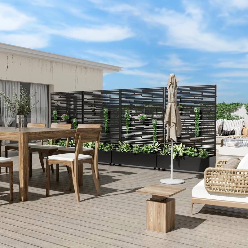 Raised Garden Bed Planter with Trellis Movable Planter Box with Lockable Wheels