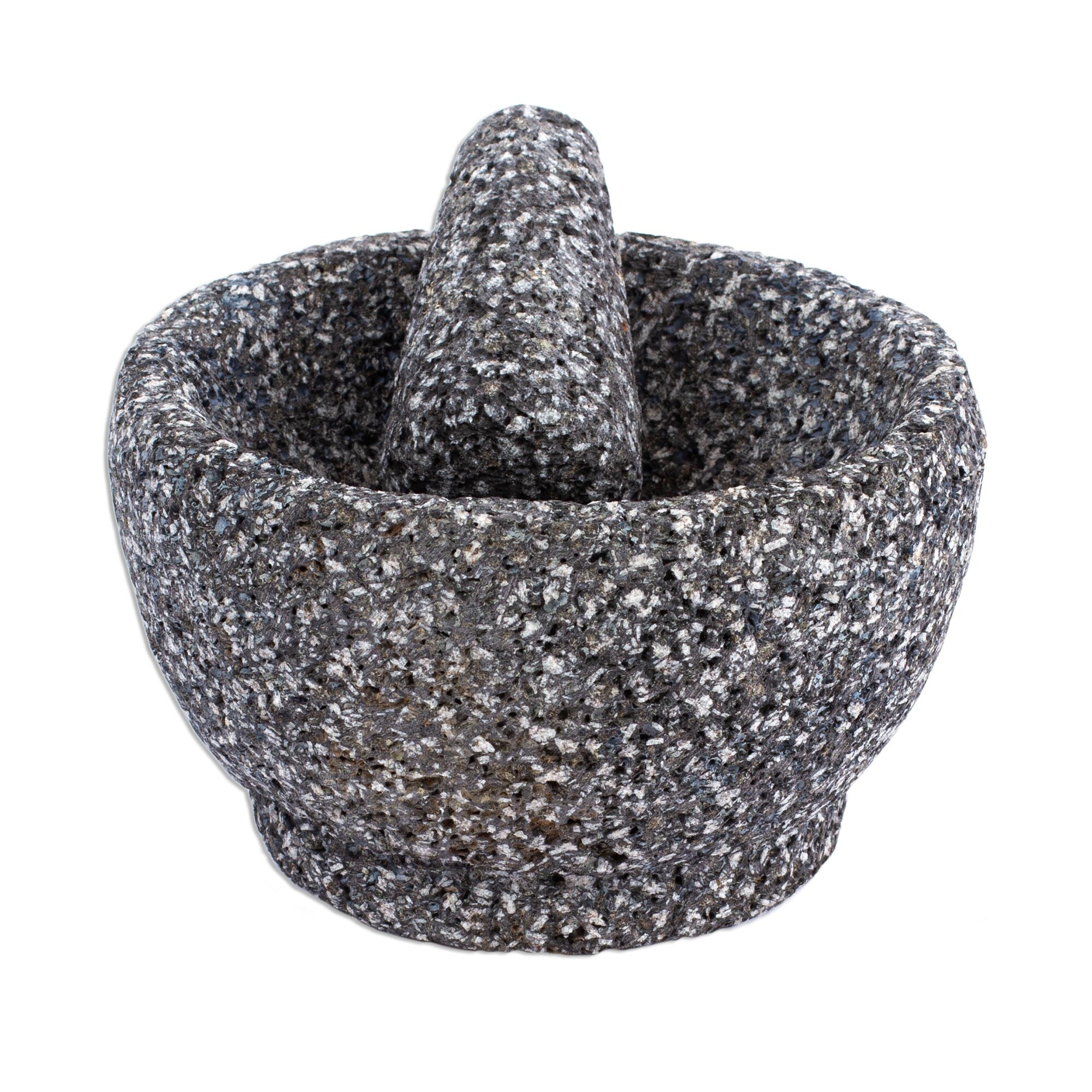 Traditional Basalt Molcajete from Mexico (9 inch), 'Grand Tradition