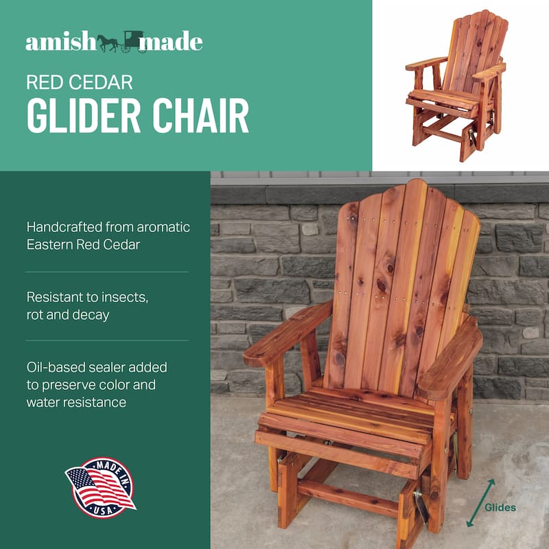American Furniture Classics Model MM102 23" CEDAR ADIRONDACK Glider