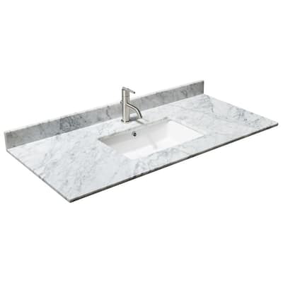 Wyndham Collection 48" Single Vanity Top with Undermount Rectangular