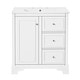 preview thumbnail 30 of 56, 30" bathroom vanity cabinet with ceramic basin, 3 drawers and adjustable shelves