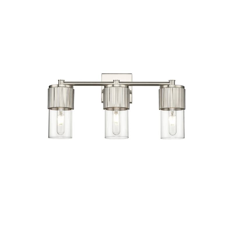Innovations Lighting 428-3W-10-21 Bolivar Vanity Bolivar 3 Light 21" - Satin Nickel / Clear