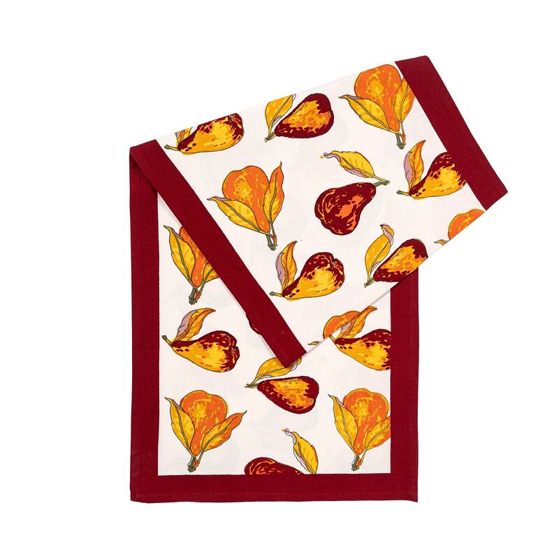 Couleur Nature Orchard Pear Runner - Burgundy