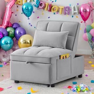4 in1 Multi-Function Single Sofa Bed with Storage Pockets - Bed Bath ...