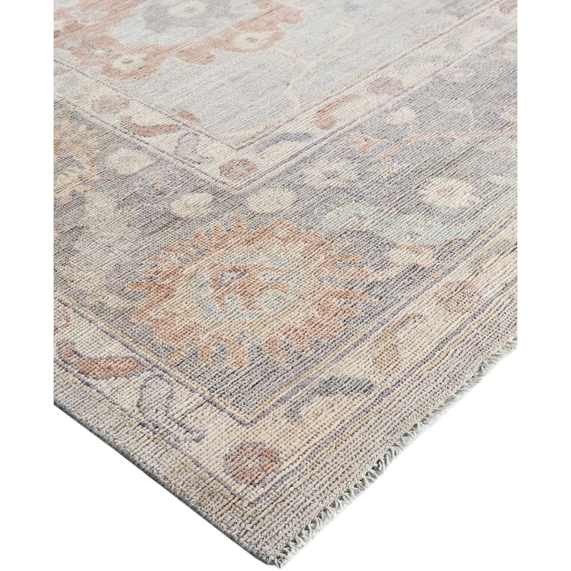 Oushak One-of-a-Kind Hand-Knotted Area Rug - Gray - 8' 1" x 9' 9"