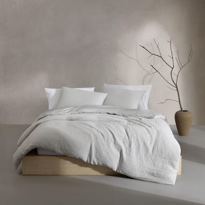Calvin Klein Washed Texture Solid Cotton Comforter Set