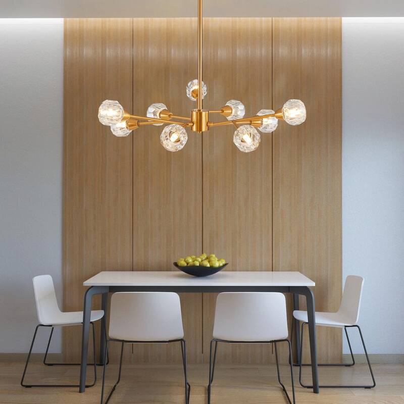 Modern Crystal Chandelier - 9-Light Fixture