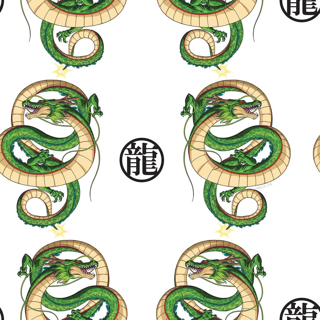 RoomMates Dragon Ball Z Shenron Dragon White Peel and Stick Wallpaper - N/A