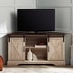 preview thumbnail 13 of 31, Middlebrook 52-inch Sliding Barn Door Corner TV Stand White Oak / Traditional Brown Top