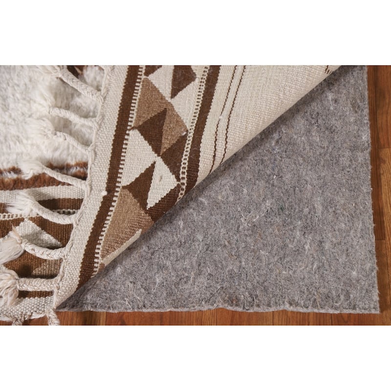 Geometric Anatolian Runner Rug Handmade Turkish Wool Carpet - 3'0"x 11'9"