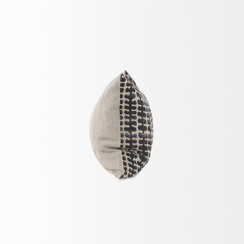 Miriam Beige & Black Patterned Decorative Pillow Cover