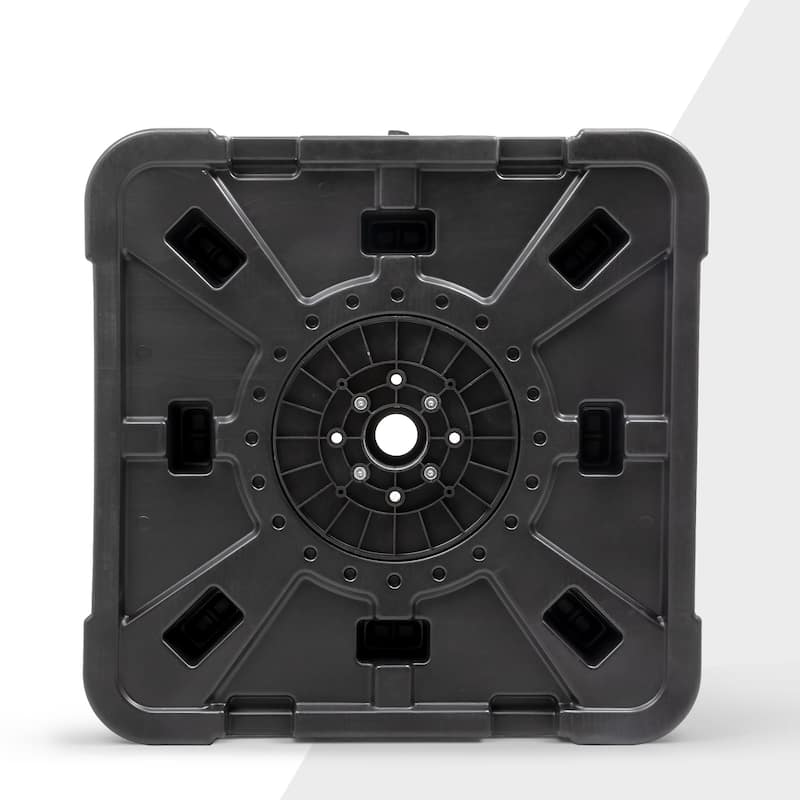 VredHom Heavy Duty Square Fillable Umbrella Base - 33" L x 33" W x 4.72" H