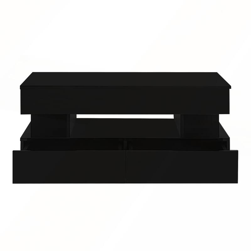 Modern Lift-Top Coffee Table with 2 Drawers