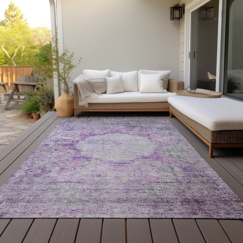 Machine Washable Indoor/ Outdoor Chantille Vintage Traditional Rug