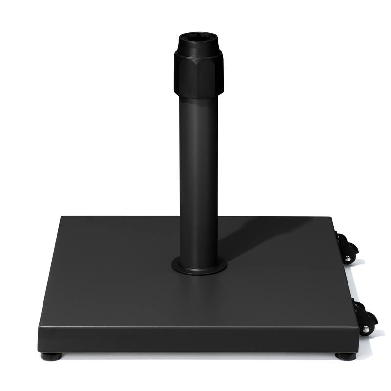 45LBS Outdoor Patio Square Concrete Market Umbrella Base Stand with Wheels - Black