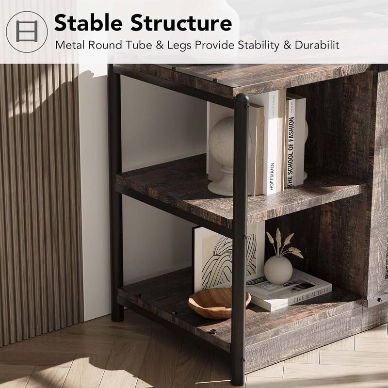 Industrial Entertainment Center TV Stand for for Living Room 65/75 inches TVs - N/A