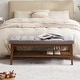 preview thumbnail 41 of 46, Entryway Shoe Bench Storage Bench Fabric Solid Wood, 43-inch Upholstered Bench for Living Room, Bedrooms