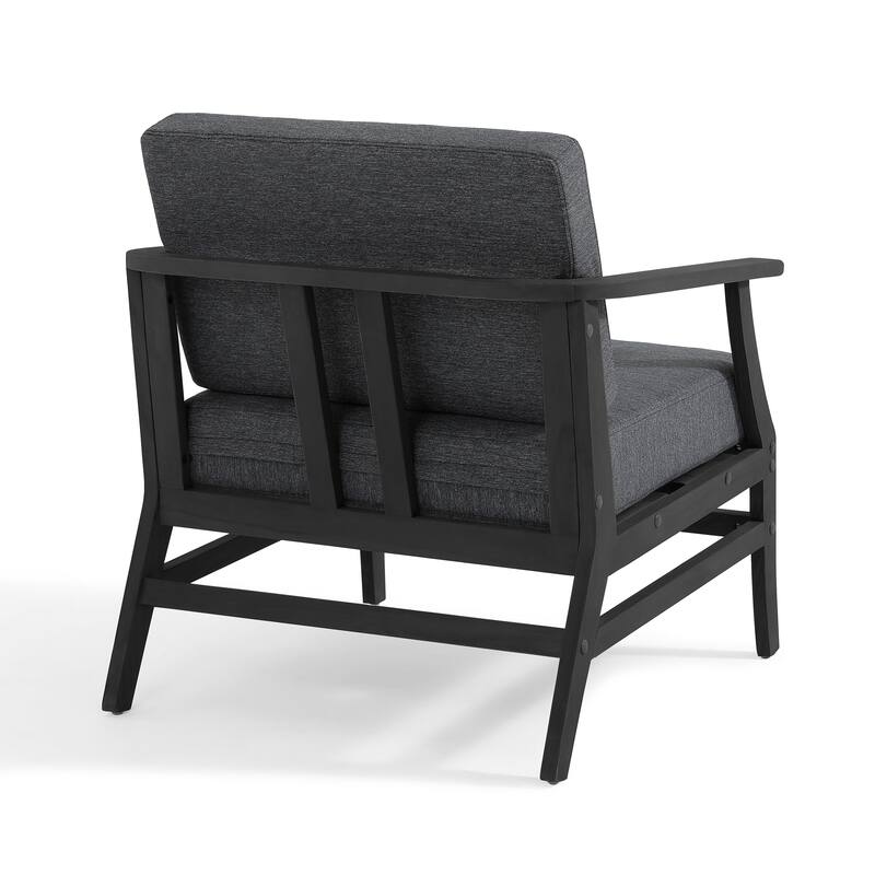 3 Set Outdoor Teak Wood Club Chairs with Side Table