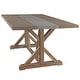 preview thumbnail 15 of 16, Benchwright Rustic Pine Trestle Accent Dining Table by iNSPIRE Q Artisan Concrete Inlaid