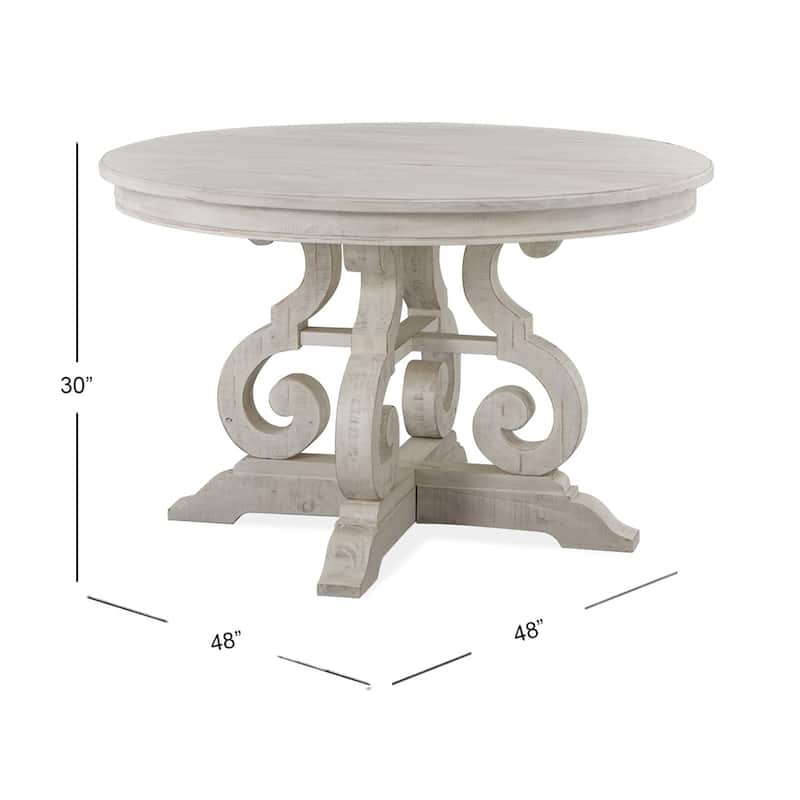 Magnussen Home Bronwyn Alabaster And Toasted Nutmeg 48" Round Dining Table - 48''W x 48''D x 30''H