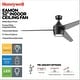 preview thumbnail 16 of 26, 52" Honeywell Eamon Bronze Modern Indoor LED Ceiling Fan with Light, Remote Control